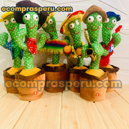 CACTUS BAILARIN CON ROPA INTERACTIVO